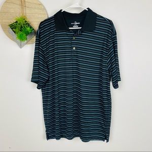 Grand slam golf striped short sleeve polo XL